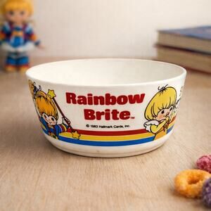 Vintage 1983 Rainbow Brite Cereal Bowl Hallmark Kids Dish 80s